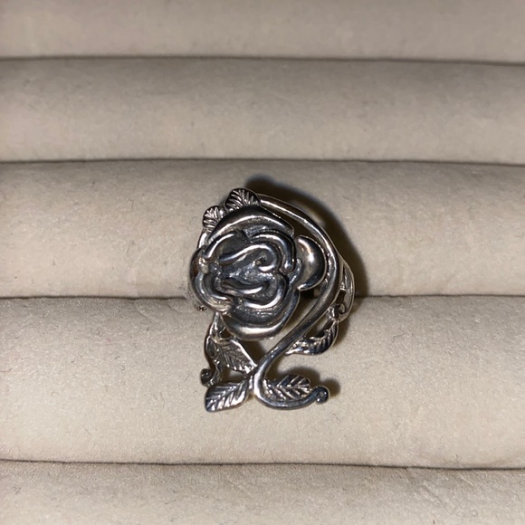 Sterling Silver Rose Ring - Picture 2 of 5
